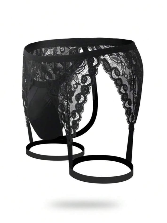 Men's Lace Cut-Out Crotchless Underwear
